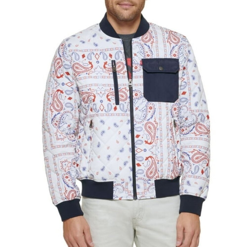 Levi's Bandana Quilted Bomber Jacket M
